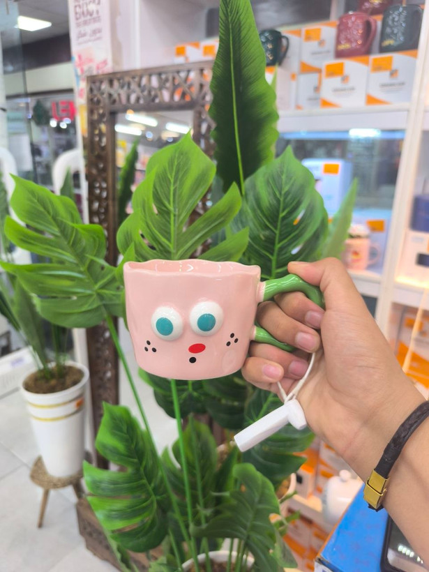 ماگ سرامیکی فانتزی طرح صورت کارتونی