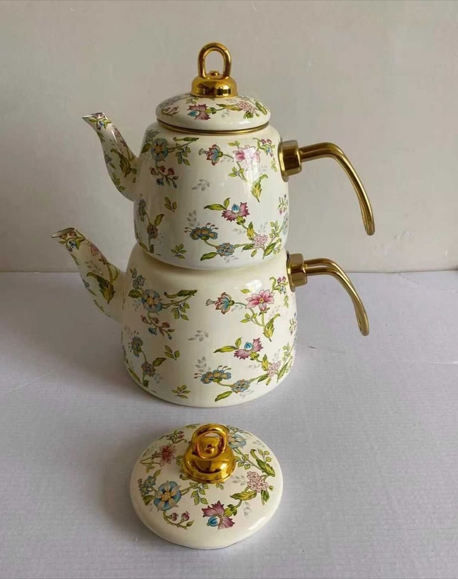 ست کتری قوری لعابی