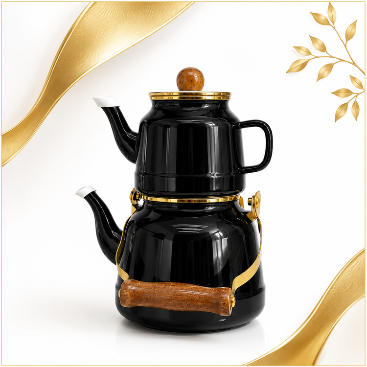 ست کتری قوری لعابی